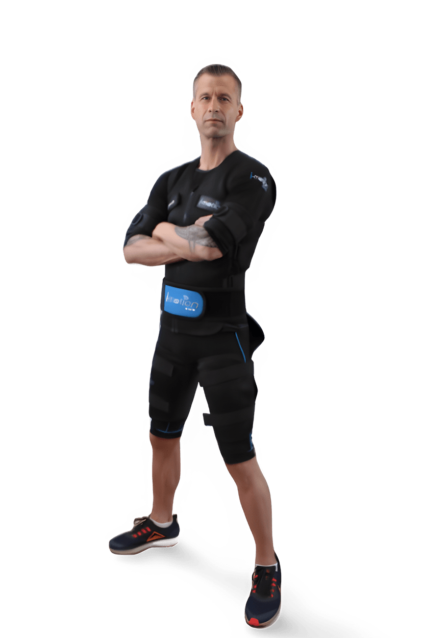 Front view of the official i-Motion EMS suit